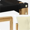 vidaXL Outdoor-Sofagarnitur mit Kissen 3 pcs Weiß und Creme 3389156 Bild 5