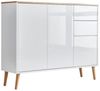 BMG Möbel Kommode Mailand (Schubladenkommode Sideboard Kommode Anrichte, mit Massivholzfuß), Push-to-open-Funktion Bild 3