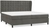 vidaXL Polsterbett mit Matratze Dunkelgrau 200x200 cm Samt, Härtegrad: H2 [3129472] Bild 2