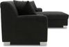 DOMO. collection Ecksofa Capri, Sofa in L-Form mit Schlaffunktion und Füßen aus Chrom, Schlafsofa, Eckcouch, Polsterecke, Couch 239 x 152 x 75 cm (BxTxH), schwarz Bild 3