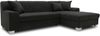 DOMO. collection Ecksofa Capri, Sofa in L-Form mit Schlaffunktion und Füßen aus Chrom, Schlafsofa, Eckcouch, Polsterecke, Couch 239 x 152 x 75 cm (BxTxH), schwarz Bild 2