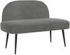 vidaXL Gepolsterte Bank mit Rückenlehne Dunkelgrau 110 x 60 x 76 cm 42040786 Bild 2