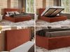CORIVO CLASSIC Polsterbett mit Bettkasten & Stauraum, Doppelbett, inkl. Lattenrost, Metall-Hebeautomat mit Gasdruckfedern, mit Pocket Matratze - Orange Plüsch - VIRE LUX Bild 2