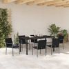 vidaXL Garten Essgruppe 7 pcs Schwarz und Grau PE-Rattan 3379055 Bild 4
