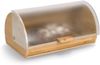 ZELLER 25364 Brotkasten Bambus mit Kunststoffdeckel, transparent, 39 x 25 x 19 cm Bild 3