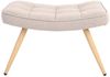 byLIVING Hocker Uta / Webstoff sandfarben / Gestell Metall in Eichenoptik foliert / Fuß-Ablage / Sitzhocker / B 60, H 39, T 41 cm Bild 3