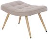 byLIVING Hocker Uta / Webstoff sandfarben / Gestell Metall in Eichenoptik foliert / Fuß-Ablage / Sitzhocker / B 60, H 39, T 41 cm Bild 4