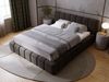 GRAINGOLD Orio Doppelbett 120x200, Polsterbett mit Kopfteil, Bettkasten, Velour-Stoff, Schwarz Bild 4