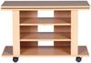 Kadima Design "Tv" HiFi Bank in Buchenholz, modernes Design, drehbar und rollbar, mit 3 Ebenen, perfekt für Wohnbereiche. 75x38x51 cm Bild 4