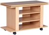 Kadima Design "Tv" HiFi Bank in Buchenholz, modernes Design, drehbar und rollbar, mit 3 Ebenen, perfekt für Wohnbereiche. 75x38x51 cm Bild 2