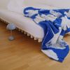WoolOnly Wendedecke Wolldecke Plaid aus Norwegischer Wolle 130x200 cm (Ginkgo Princess Blue) Bild 4