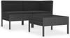 vidaXL 3-tlg. Garten-Lounge-Set mit Auflagen Poly Rattan Schwarz 310187 Bild 2