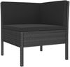 vidaXL 3-tlg. Garten-Lounge-Set mit Auflagen Poly Rattan Schwarz 310187 Bild 3