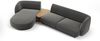 Micadoni Modulares Sofa Miley mit Recamiere 3-Sitzer Links Samtstoff Bluvel Hellgrau Bild 2