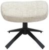 Drehbarer Hocker HEAVEN champagner-beige Strukturstoff schwarzes Metallgestell Bild 2