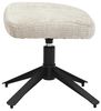 Drehbarer Hocker HEAVEN champagner-beige Strukturstoff schwarzes Metallgestell Bild 3
