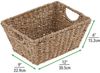 mDesign Seegraskorb Aufbewahrungkorb Flechtkorb mit Griffe 4er Set hellbraun Bild 2