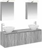vidaXL Badezimmerschrank-Set 5 pcs Grau Sonoma Holzwerkstoff 3406476 Bild 2