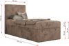 TILIO Jugendbett 90x200 mit Bettkasten - Boxspringbett mit 7-Zonen-Taschenfederkernmatratze, hohes Kopfteil, Einzelbett mit Stauraum - Braun Cordstoff - H4 - Rechts Bild 5