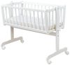Baby-Delux Stubenbett Babywiege Komplettset Royal Rüsche, Schaukelwiege Weiß 90x40cm Komplett Bettset Wiegenset Bild 4