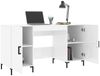vidaXL Schreibtisch Hochglanz-Weiß 140x50x75 cm Holzwerkstoff 829550 Bild 4