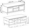 AX LIVING TV Lowboard Nymphen Cashmere 1 Schublade 2 Türen MDF Eiche Beine Bild 5