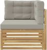 vidaXL Outdoor Ecksofa Massivholz Akazie Weiß 901573 Bild 3
