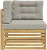 vidaXL Outdoor Ecksofa Massivholz Akazie Weiß 901573 Bild 4