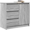 vidaXL Sideboard mit Schublade Grau Sonoma 71x35x65 cm Holzwerkstoff 861576 Bild 4