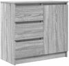 vidaXL Sideboard mit Schublade Grau Sonoma 71x35x65 cm Holzwerkstoff 861576 Bild 2