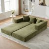LVHOM Schlafsofa 3 sitzer, Klappsofa mit Schlaffunktion, Bodensofa, Schlafcouch aus Chenille-Stoff, frei Kombination, 198x79x60 cm Bild 2