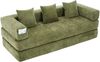 LVHOM Schlafsofa 3 sitzer, Klappsofa mit Schlaffunktion, Bodensofa, Schlafcouch aus Chenille-Stoff, frei Kombination, 198x79x60 cm Bild 3