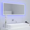 LED-Badspiegel, Spanplatte Weiß, 100 x 8,5 x 37 cm Bild 3