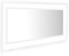 LED-Badspiegel, Spanplatte Weiß, 100 x 8,5 x 37 cm Bild 2