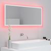 LED-Badspiegel, Spanplatte Weiß, 100 x 8,5 x 37 cm Bild 5