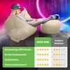 Green Bean® Sitzsack-Hocker 45x25cm mit EPS-Perlen Füllung - Sitz-Pouf für Sitzsäcke - Sitzhocker für Kinder und Erwachsene - Beige Bild 5