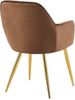 Esszimmerstuhl SULIS - Samt Braun 60x86x57 cm Gold | Essstühle Esszimmerstühle Küchenstühle Wohnzimmerstühle Bild 4