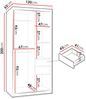 Kleiderschrank Waluri 120 cm (Farbe: Artisan Eiche, mit zwei Schubladen) Bild 5