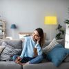 Relaxdays Stehlampe mit Stoffschirm Bild 4