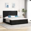 vidaXL Ottoman-Bett mit Matratzen Schwarz 200x200 cm Stoff 3313267 Bild 3