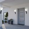 3er Set LED Fackel-Wandleuchte, Edelstahl anthrazit, H 40 cm Bild 2