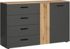 INOSIGN Kommode Estepona (1 St), Sideboard mit voll ausziehbaren Schubladen - (B/T/H) 139/38/86 cm Bild 4