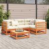 vidaXL 5-tlg. Garten-Sofagarnitur mit Kissen Wachsbraun Kiefernholz 3299424 Bild 3