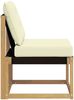 vidaXL Outdoor Mittelsofa Massivholz Akazie und Textilene Stoff Weiß 901601 Bild 5