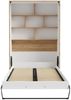 Schrankbett >SMARTROOM< in Weiss/ Catania Eiche Dekor - 137,4x215x57,4cm (BxHxT) Bild 2