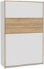 Schrankbett >SMARTROOM< in Weiss/ Catania Eiche Dekor - 137,4x215x57,4cm (BxHxT) Bild 4