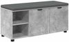 vidaXL Flurbank mit Kissen mit Regal Betongrau 100 x 38 x 46 cm 891515 Bild 2