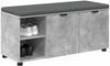 vidaXL Flurbank mit Kissen mit Regal Betongrau 100 x 38 x 46 cm 891515 Bild 3
