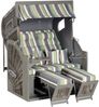 Sonnenpartner Strandkorb Rustikal 405 Z Comfort XL Stoff Nr. 1226, 2-Sitzer XL, 3/4 Liegemodell, PE- Bild 3