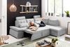 Ecksofa Couch NALO Sofa Schlafcouch Bettsofa silber hellgrau L-Form rechts Bild 2